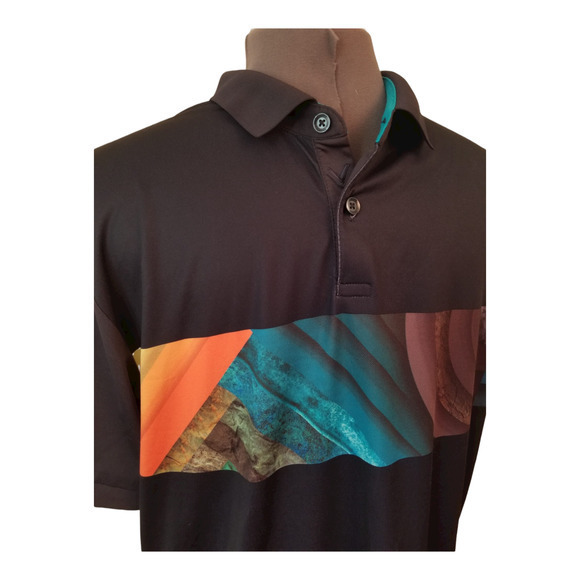 Callaway Men's Golf Polo Blue Shirt Size L, Length 30 in, Armpit to Armpit 24 in - Picture 3 of 6